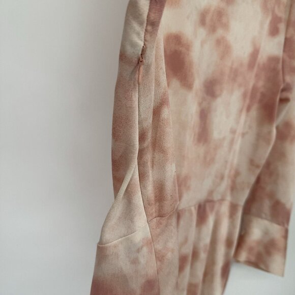 Vince Camuto women's blouse top V-neck peach tie-dye size 1X plus long sleeve - Picture 12 of 12